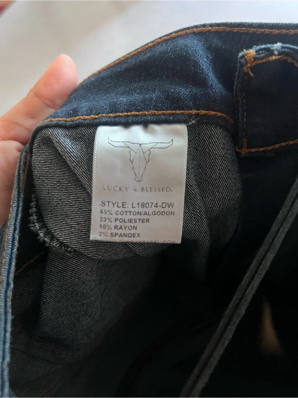Lucky & Blessed Dark Blue Wide-Leg Flare Jeans
